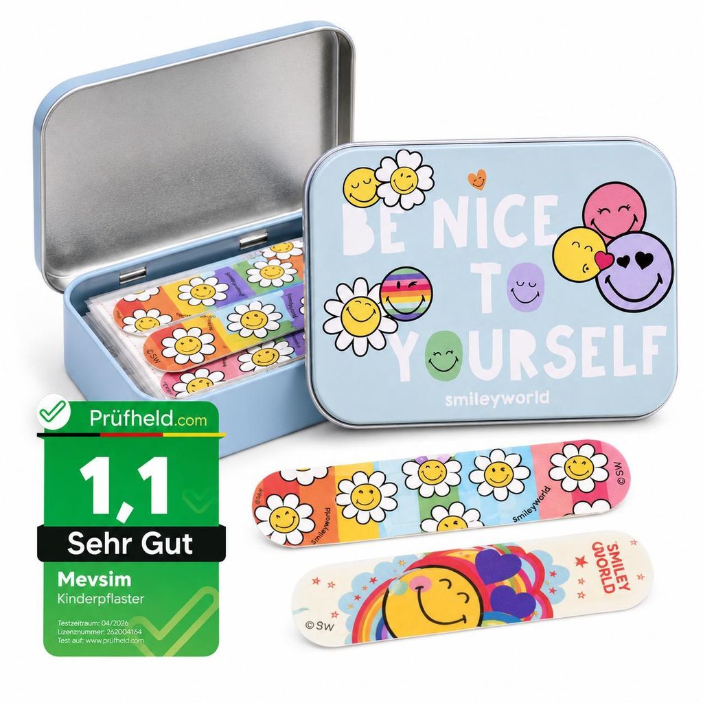 Smiley Kinderpflaster Lizensiertes Produkt - Metall-Box - Produktbild 