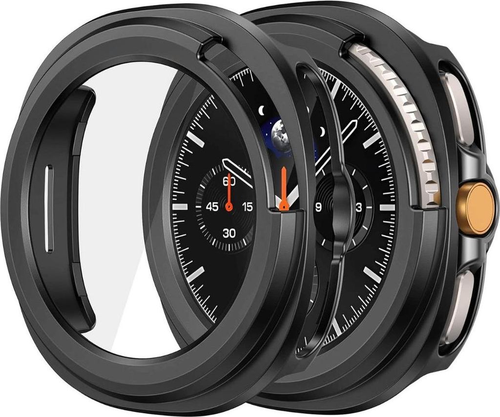 Hülle für Samsung Galaxy Watch 8 46mm Classic Schutzglas Panzerfolie Display Case
