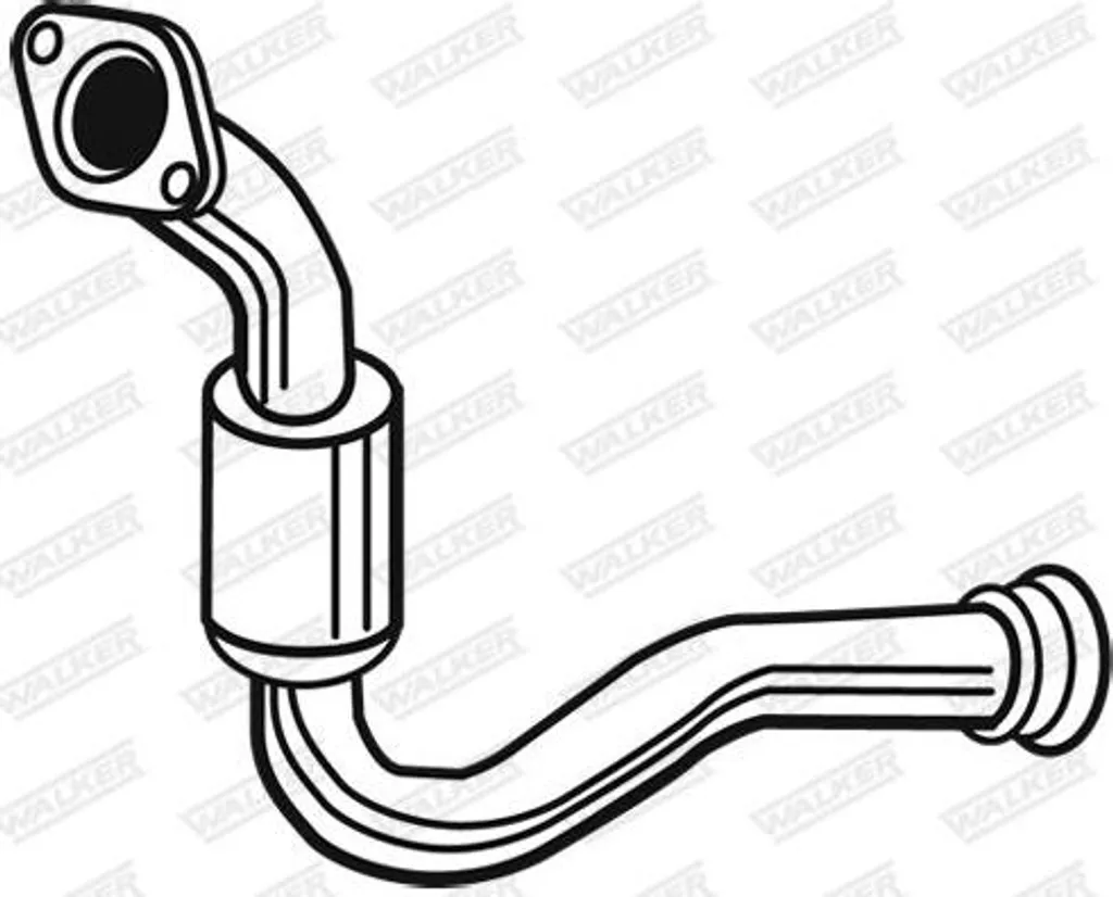 Tuyau d'échappement de rechange WALKER 21854 pour Renault Clio OE