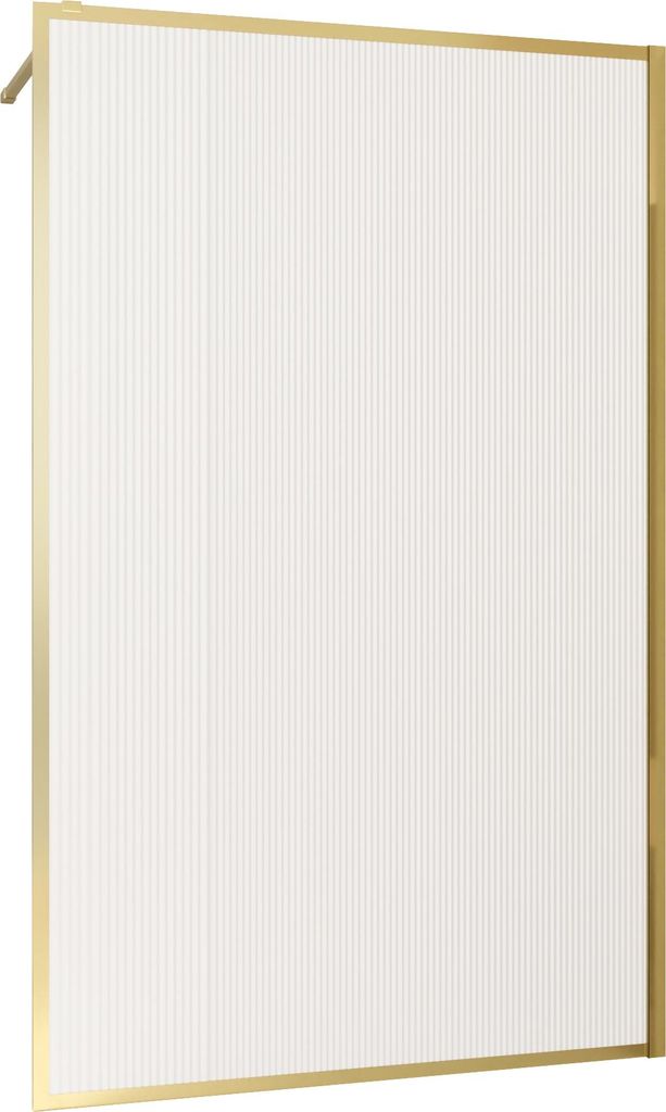 Paroi de Douche Verre Cannelé 6 mm - 140x200 cm - Cadre et Image du produit 