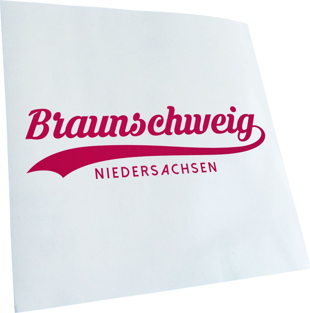 Kiwistar - Autoaufkleber - Braunschweig Niedersachsen - Pink - 50x14cm - Aufkleber für Auto, Laptop, Fahrrad, LKW, Motorrad mehrfarbig JDM Decal R...