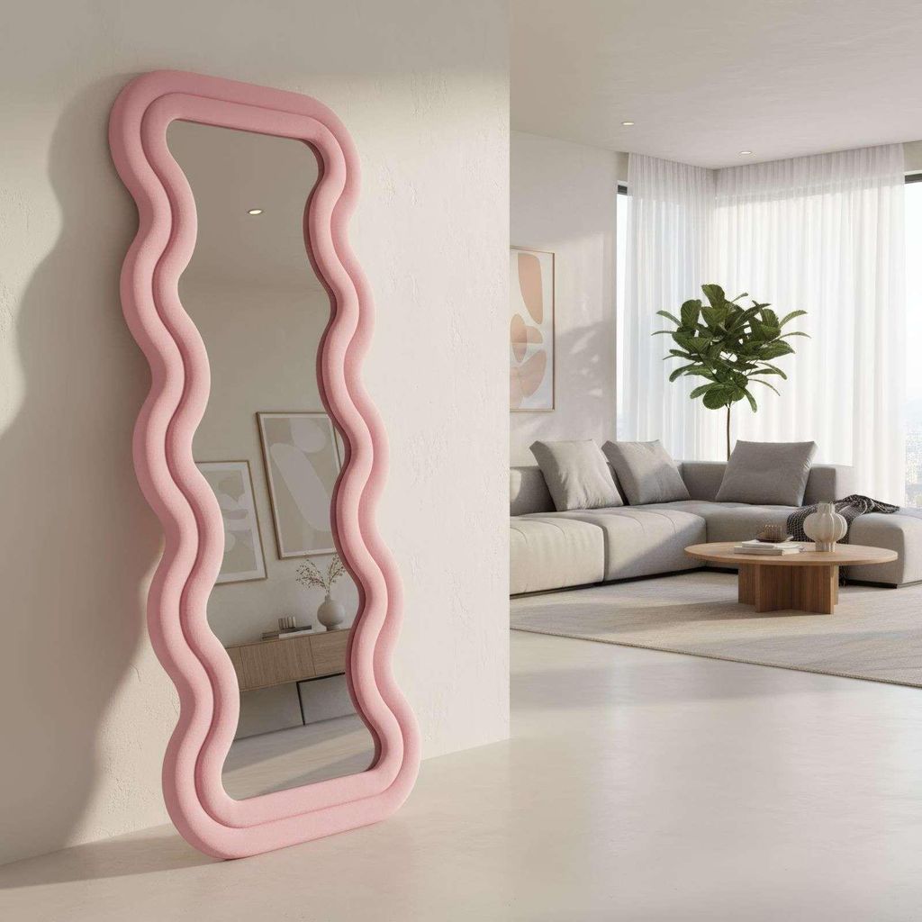 Skye Decor, Hochwertiger Cheval Spiegel in Pink, 65 x 170 Produktbild 