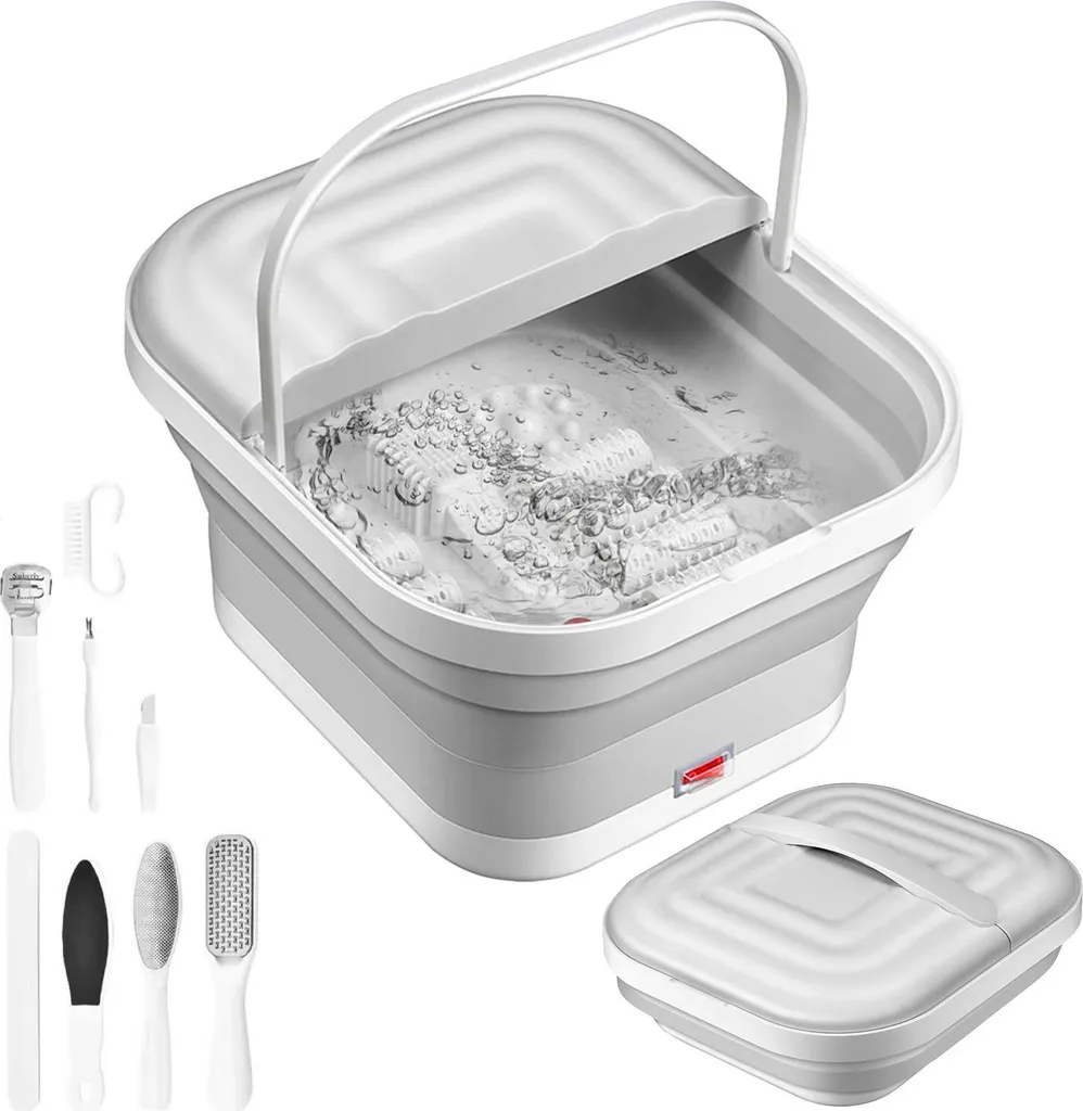 Massaggiatore Pediluvio Pedicure | Spa Piedi Pieghevole 45°C 220V