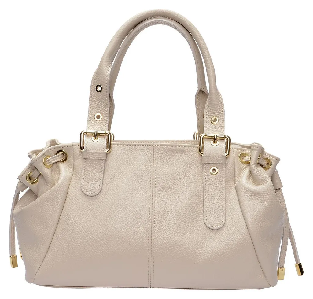 Sac à main beige en cuir Anna Luchini, le grand classique chic SS26