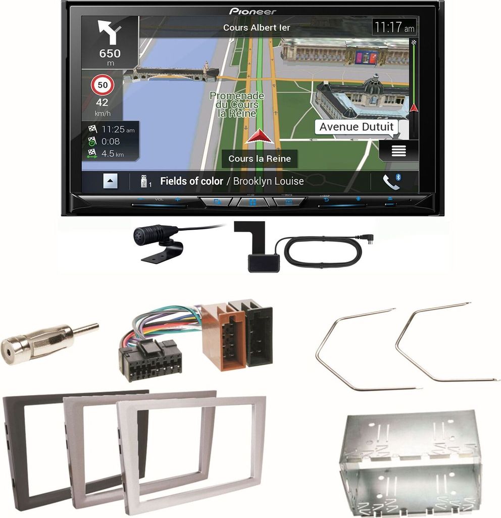 Pioneer AVIC-Z830DAB Navigation Einbauset für Opel Omega B Meriva A Agila Vivaro