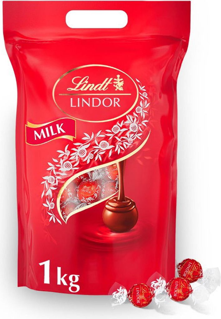 LINDT Lindor Pralines Chocolat au lait 1000 g Image du produit 