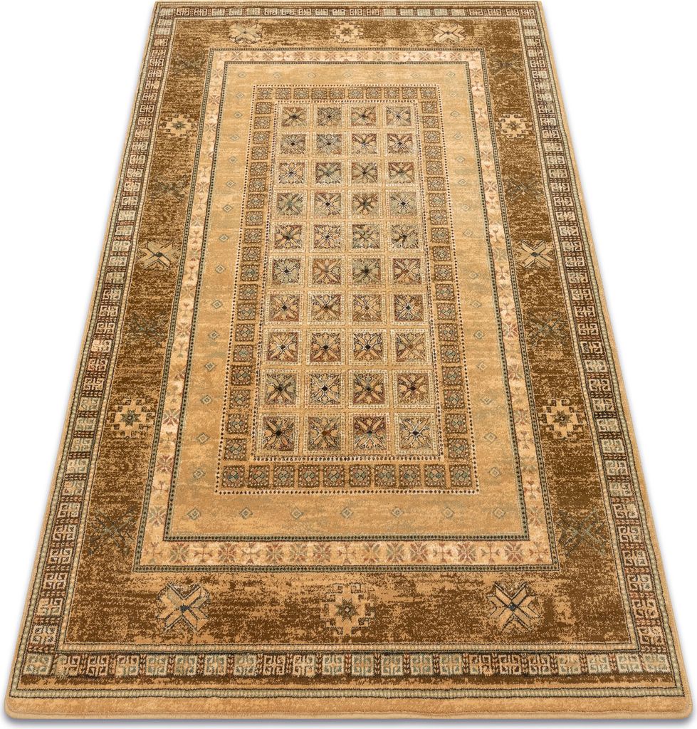 Wollteppich OMEGA ANTIK Honig braun 200x300 cm