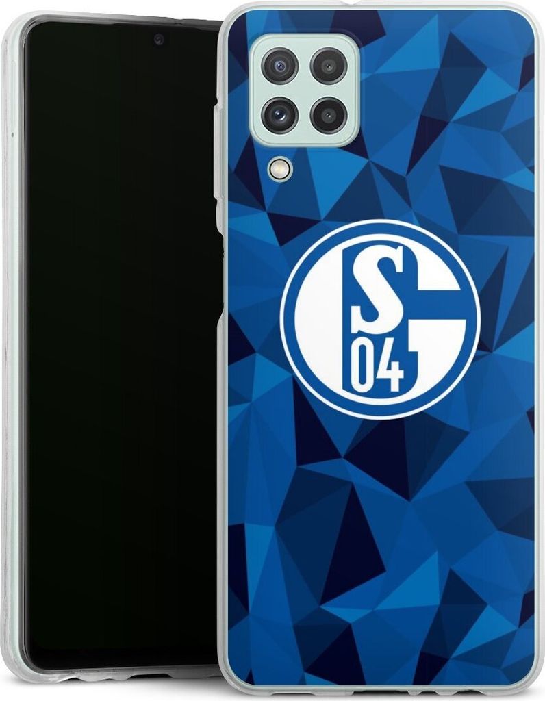 DeinDesign Handyhülle für Samsung Galaxy A22 4G Silikon Hülle Case Smartphone Schutzhülle Camouflage FC Schalke 04 Muster