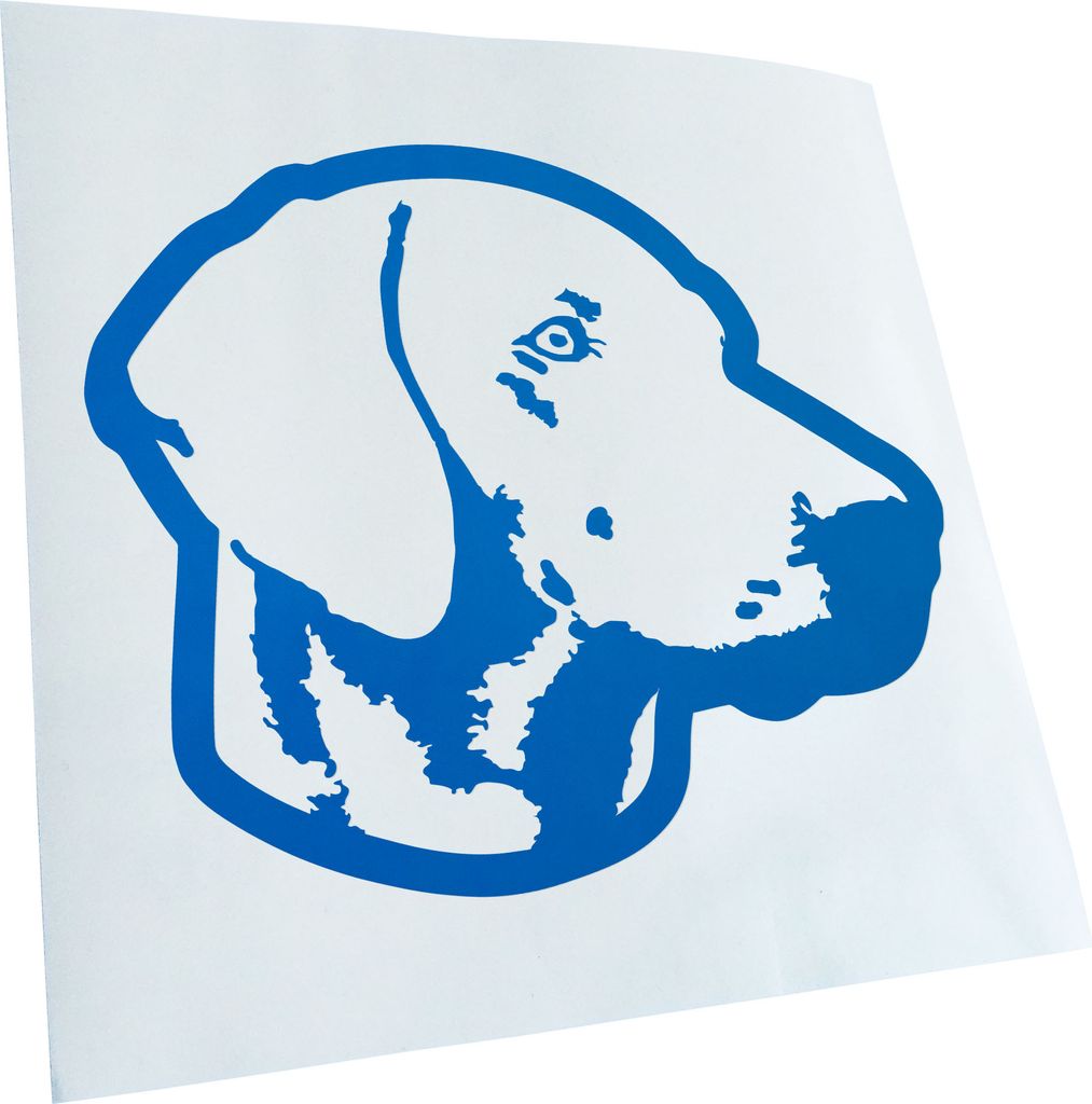 Kiwistar - Autoaufkleber - weimaraner Hund - Blau - 24x20cm - Aufkleber für Auto, Laptop, Fahrrad, LKW, Motorrad mehrfarbig JDM Decal Racing