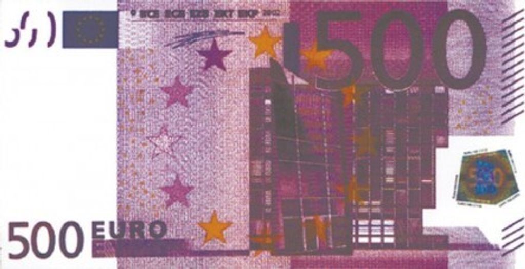 PVC Aufkleber Fun Auto-Applikation Spass-Motive und Sprüche - 500 Euro Schein - 303411 - Gr. ca. 20,5 x 10,5 cm