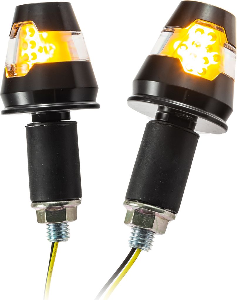 Universal Motorrad Lenkerenden - LED Blinker Conic schwarz Produktbild 