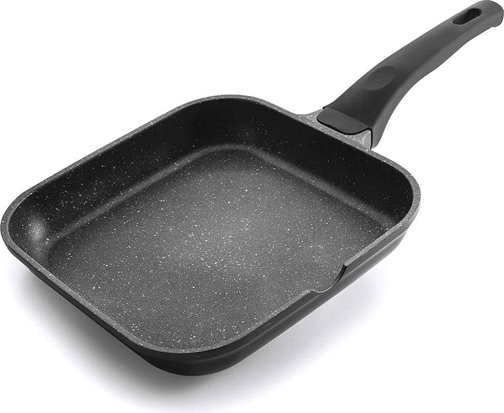LACOR Grillpfanne, glatt, Beschichtung in Stein-Optik 24 x 24 cm