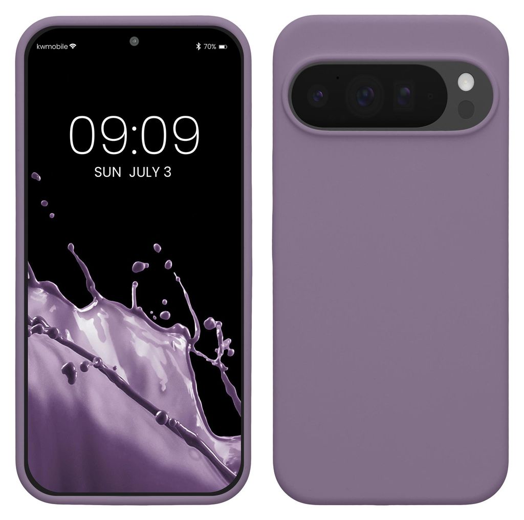 kwmobile Handyhülle für Google Pixel 10 Pro XL Hülle - Case Silikon - Kabelloses Laden - Schutzhülle Cover in Helle Iris