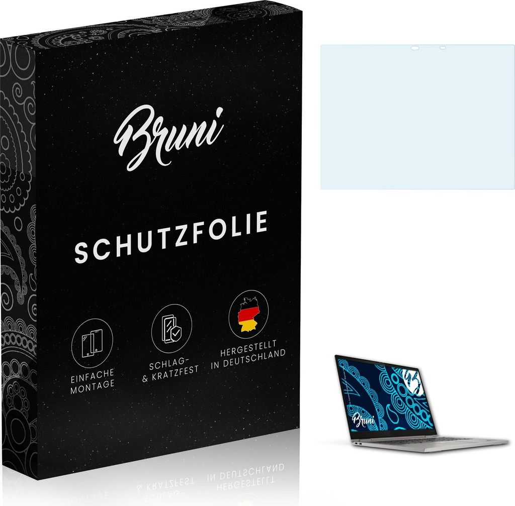 Bruni Basics-Clear 2x Schutzfolie kompatibel mit Lenovo ThinkPad X1 Titanium Yoga Folie