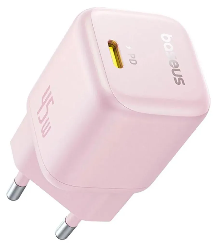 Baseus PicoGo 45W Chargeur Mural USB-C Rapide GaN Ultra Compact Rose