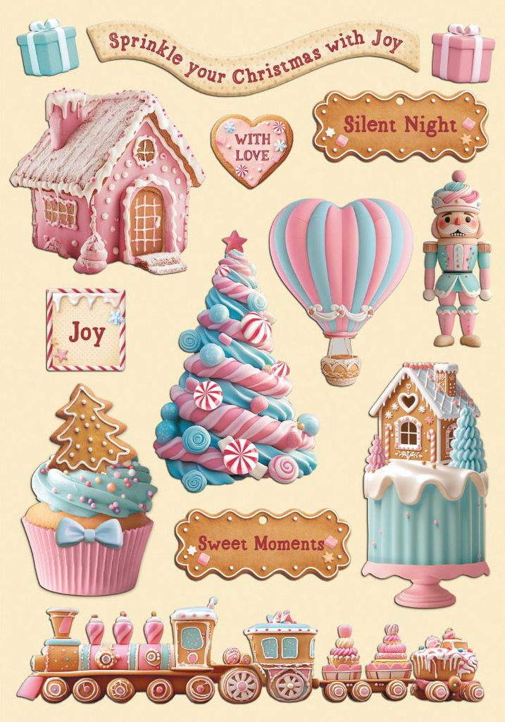 Stamperia Lasercut Motive Candy Christmas A5