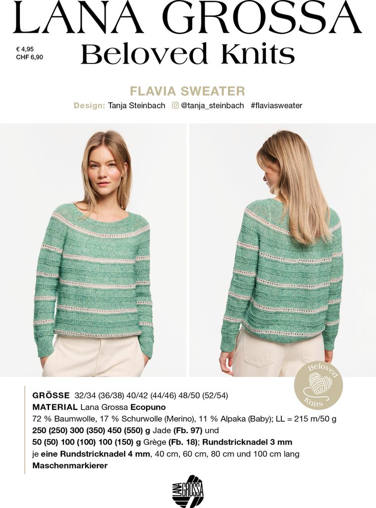 Lana Grossa FLAVIA SWEATER Beloved Knits No. 3