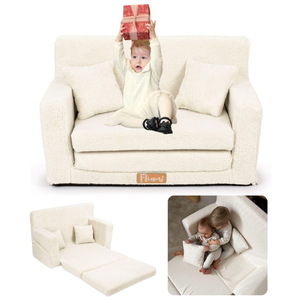 Sofa enfant Flumi pliable avec housse amovible Boucle Sofa enfant Flumi pliable avec housse amovible Boucle