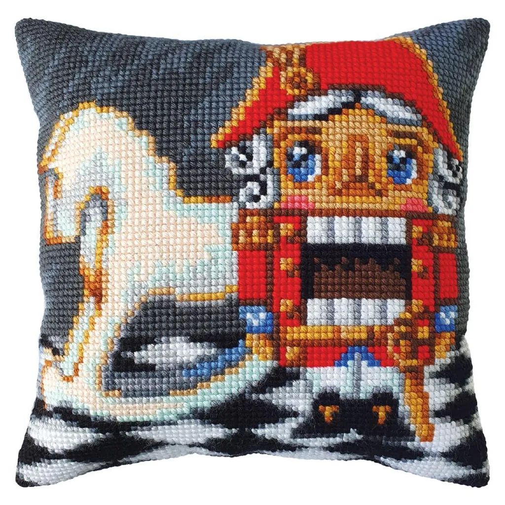 Coussin à broder au point de croix CDA Une très vieille histoire 40cm