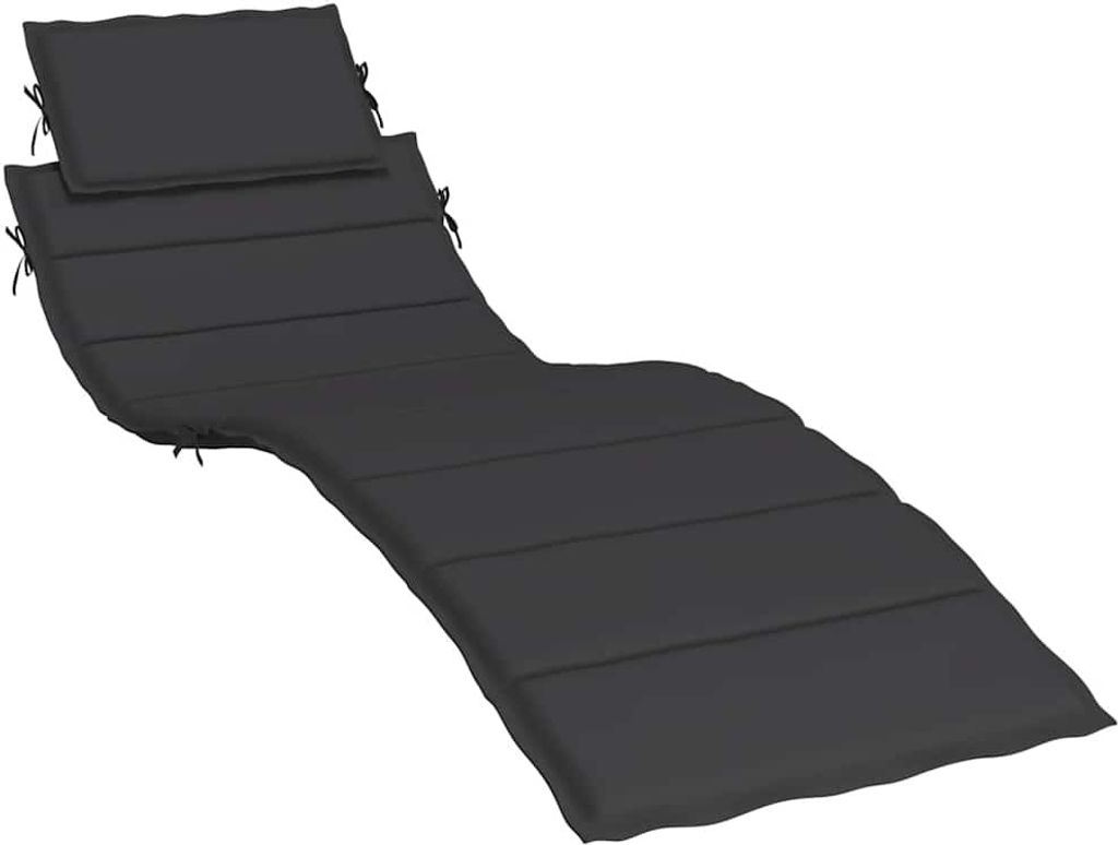 vidaXL Vankúš na ležadlo čierny 186x58x4 cm Oxford látka Obrázok produktu 