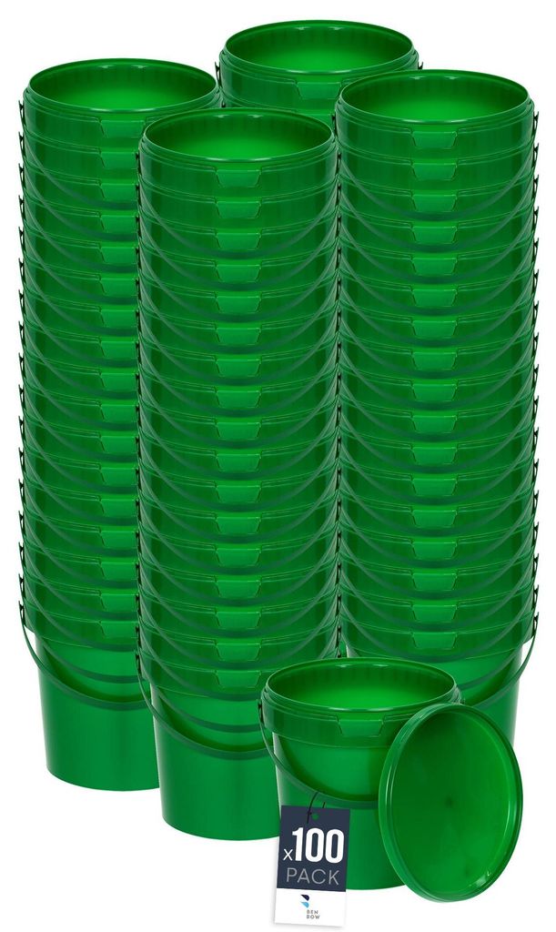 BenBow Seau avec couvercle 1L x100 vert - qualité Image du produit 