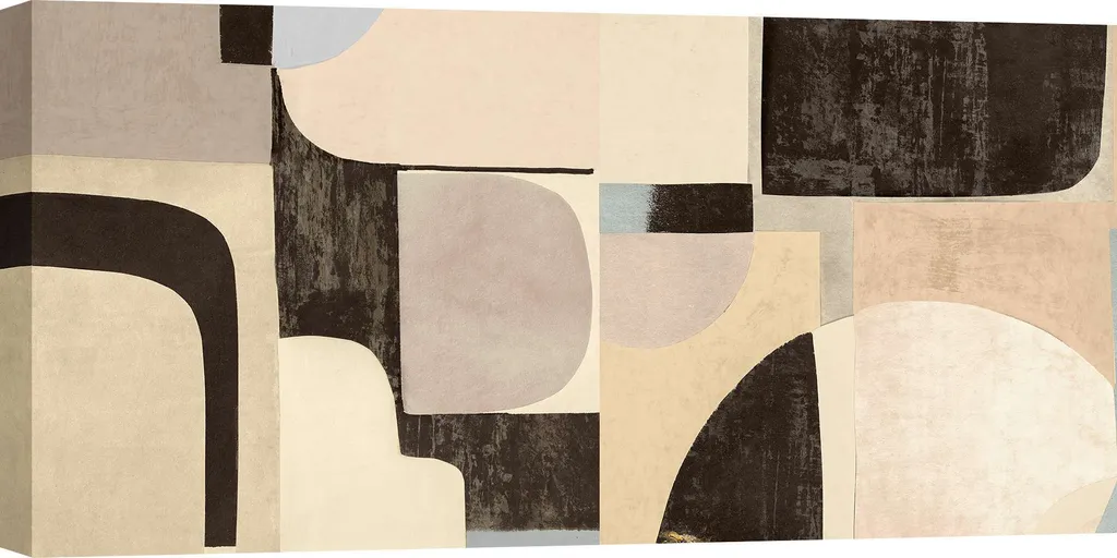 Déco murale salon : Grande peinture abstraite zen 140x70 Blasser Winter