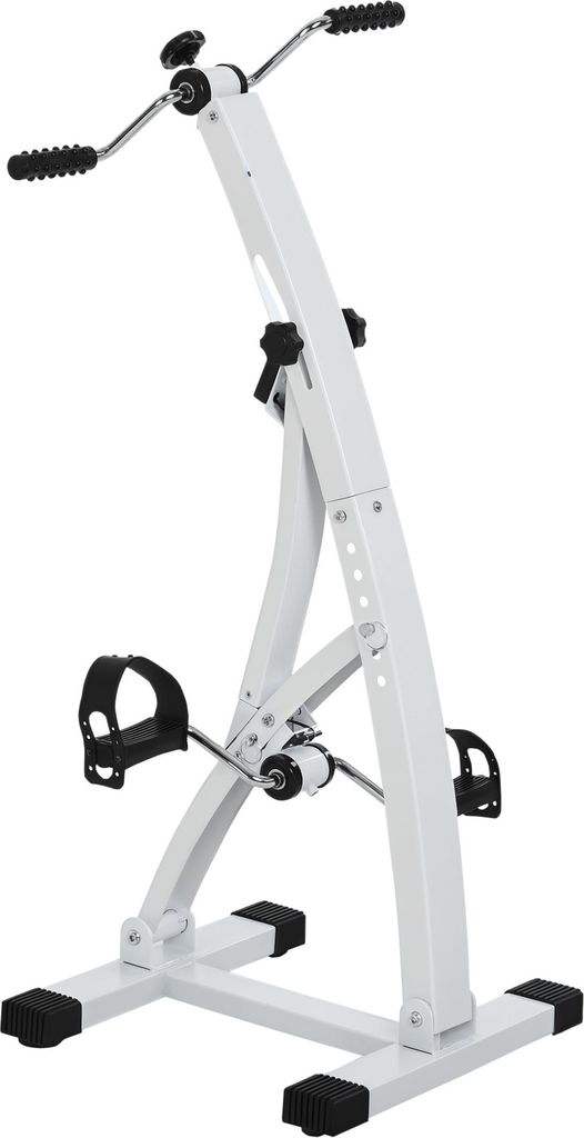 HOMCOM Cyclette a pedali per anziani Acciaio Bianco 40 x Immagine del prodotto 