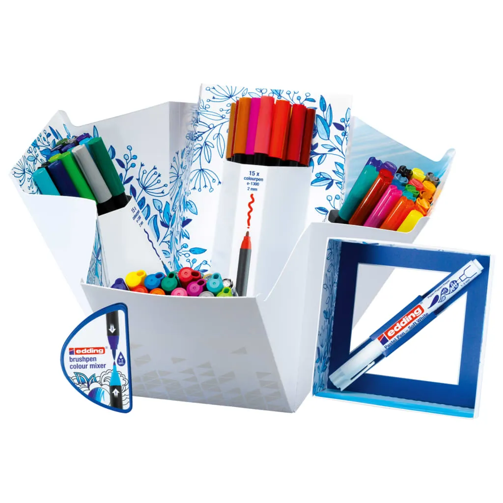 Coffret de coloriage edding Colour Happy avec 70 feutres et liners