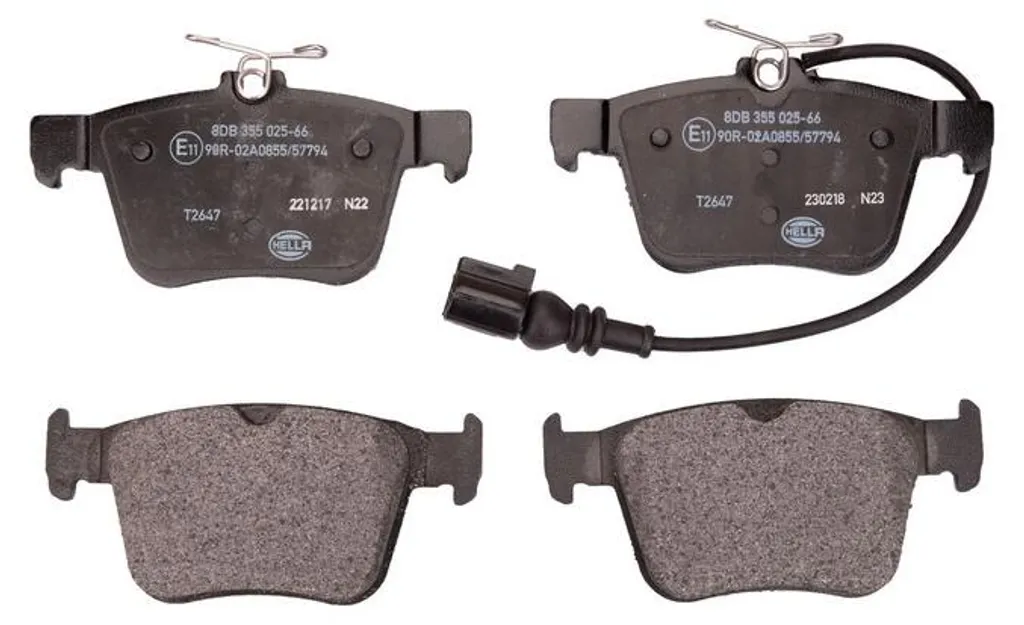 Plaquettes de frein arrière HELLA haute longévité pour AUDI Q3 SEAT ATECA