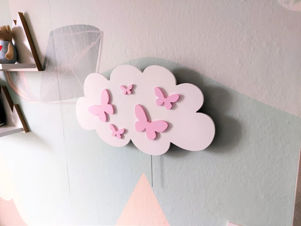 Lampe nuage papillon LED - Luminaire 3D à faible consommation d'énergie - 4