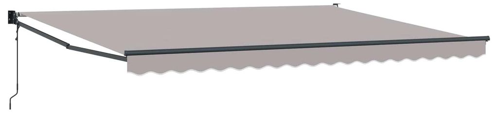 vidaXL Markise Hellgrau 450 x 300 x 165 cm Polyester und Metall