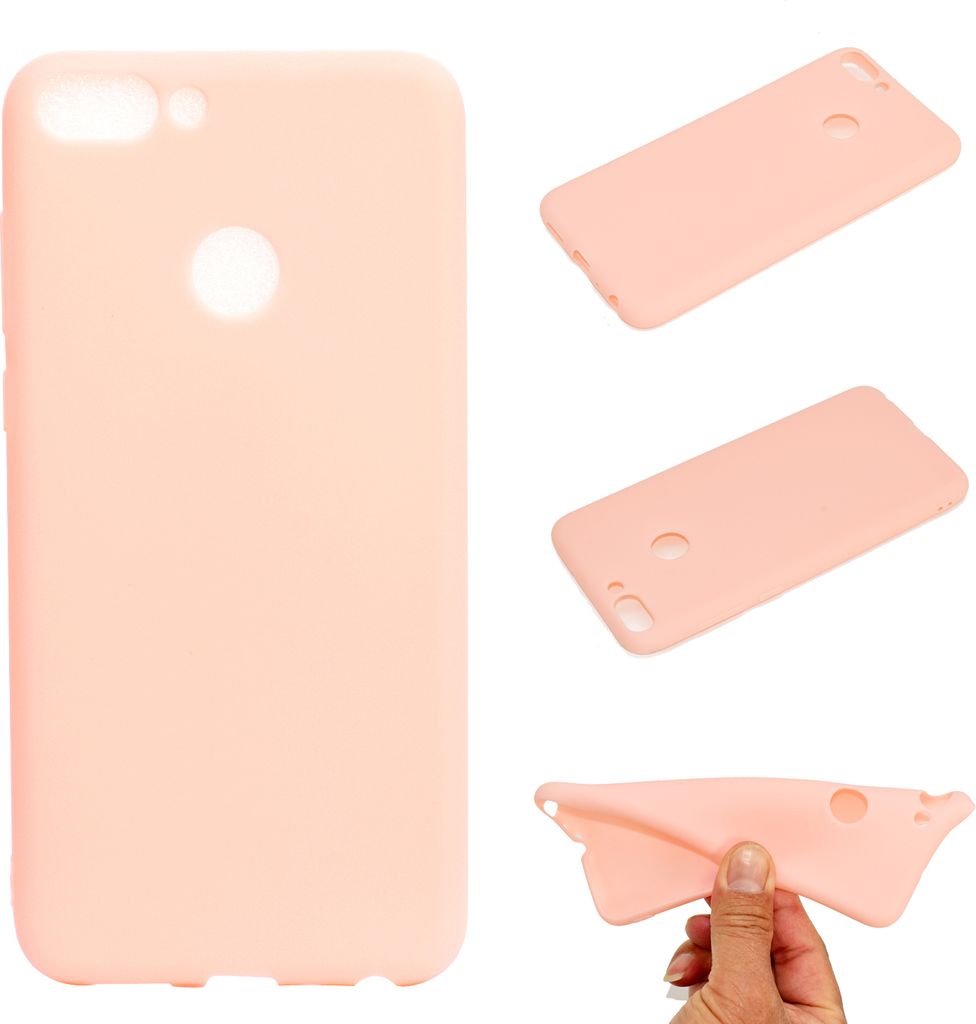 für HUAWEI Honor 9 lite Süße Candy Color Matte TPU Anti-Scratch rutschfeste Schutzhülle Rücken Case Hellrosa