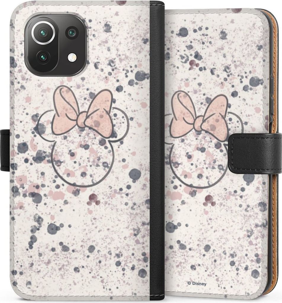DeinDesign Klapphülle für Xiaomi Mi 11 Lite 5G Handytasche Lederhülle Tasche Disney Minnie Mouse Wasserfarbe