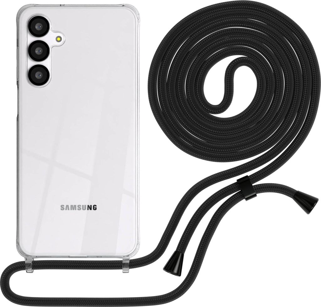 EAZY CASE Handykette mit Hülle für Samsung Galaxy A16 Backcover Handykette, zum Umhängen in Schwarz