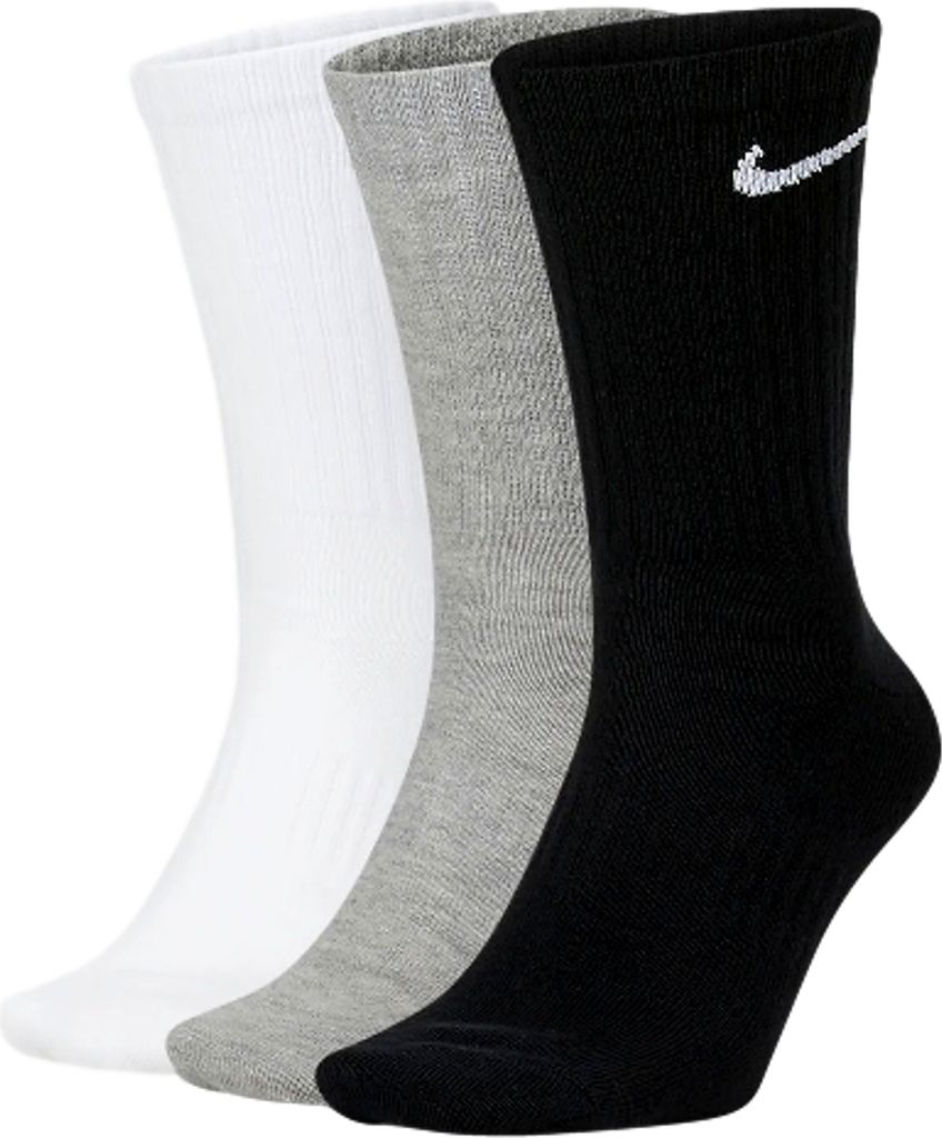 3 paar Nike sokken, heren/dames, model SX7664 - Kleur: wit, Productafbeelding 