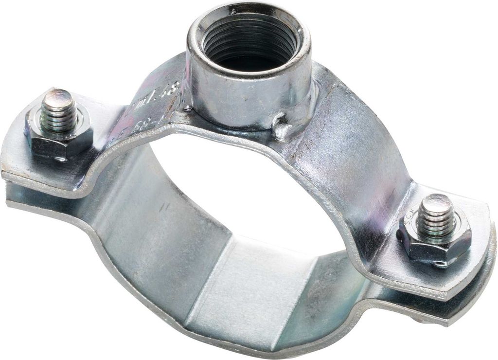 2 Stück - Schraubrohrschelle 5" Anschluss 1/2" extra schwere Ausführung ohne Einlage : 133-140 mm x 1/2 Zoll Größe: 133-140 mm x 1/2 Zoll