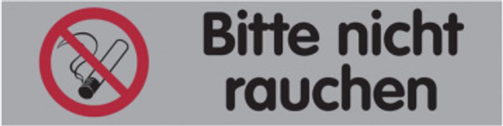 Dreifke Türschild, Bitte nicht rauchen, 40 x 160 mm, PVC 1 Stk.