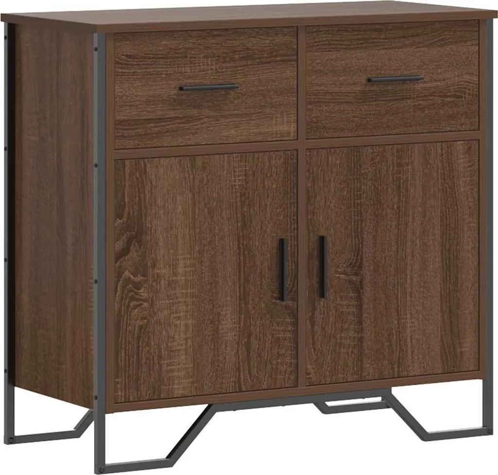 Sideboard brun chêne vidaXL 79,5x35,5x74,5 cm meuble de rangement chic