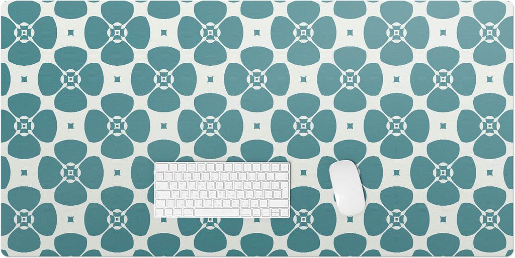 Florales Retro-Muster – Schreibtischunterlage – Rutschfeste Tischunterlage – Schreibtischmatte für Büro & Zuhause – Schreibunterlage – ...