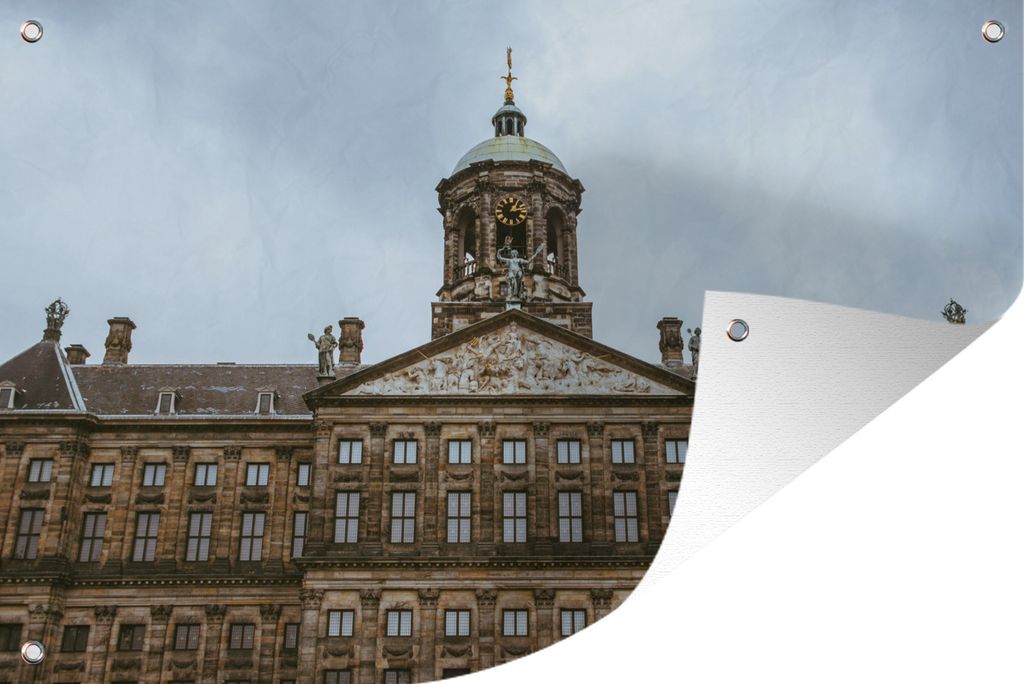 MuchoWow 90x60 cm Outdoor-Poster Gartendeko Sichtschutz Garten Poster für den Garten Der Königliche Palast in Amsterdam