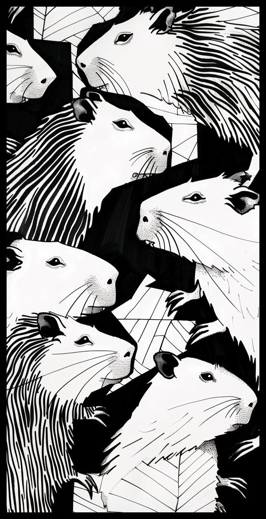 Plakat 50x100cm Plaudernde Murmeltiere