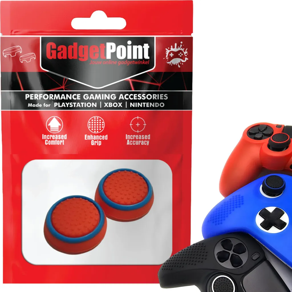 Grip Colorati Joystick PS5 Xbox - Accessori Gaming Rossi e Blu