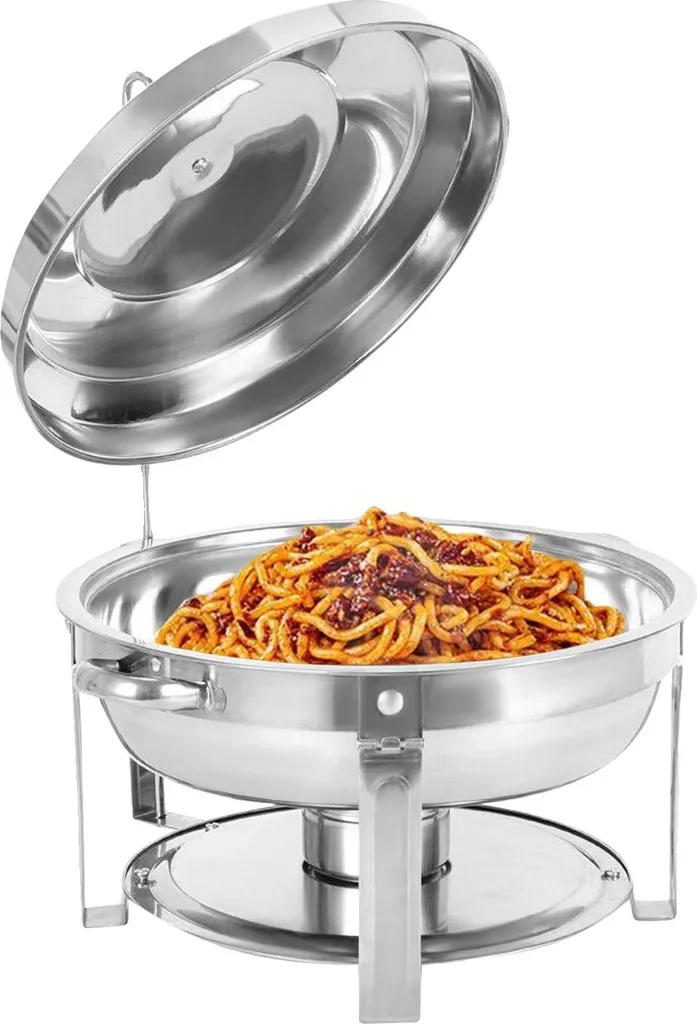 Chafing Dish Inox 7,5L : Fini les Plats Froids au Buffet - Format 44 cm