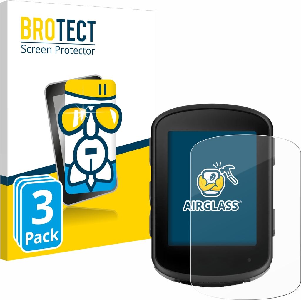 3x BROTECT Schutzglas für Garmin Edge 840 Solar Schutzfolie Panzer Folie Glas Display Schutz klar