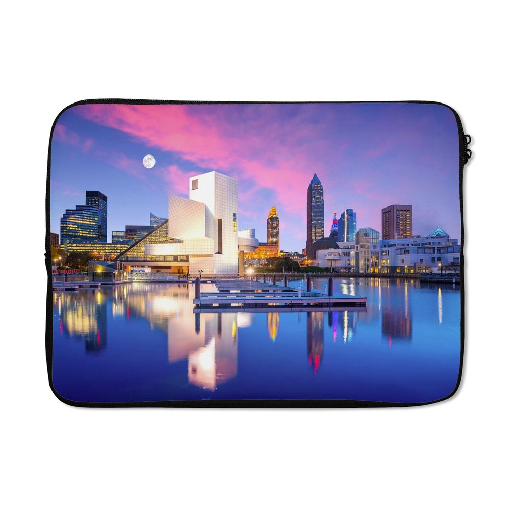 MuchoWow Laptop Hülle 13 Zoll Wasser - Architektur - Stadt - Luft Laptoptasche - Laptophülle - Sleeve - Rundumschutz