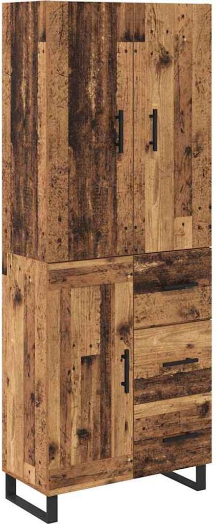 Highboard mit Schubladen 2 pcs Altholz 69,5 x 34 x 180 cm