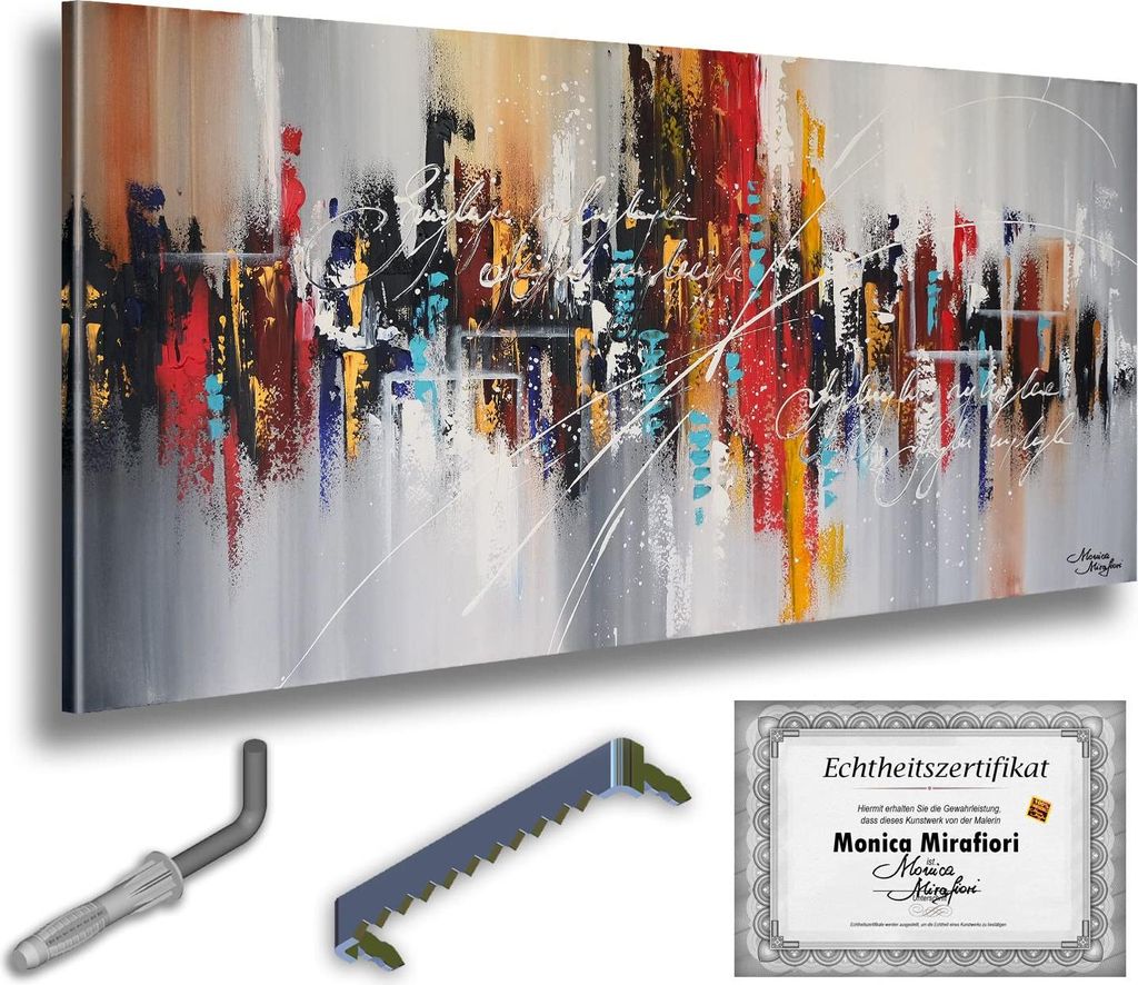 Monica Mirafiori I 100% HANDGEMALT I Gemälde "Terracotta" 120x60cm | Gemälde Handgemalt | Acrylgemälde | Sehr Großes Acrylbild I Moderne Kunst ...