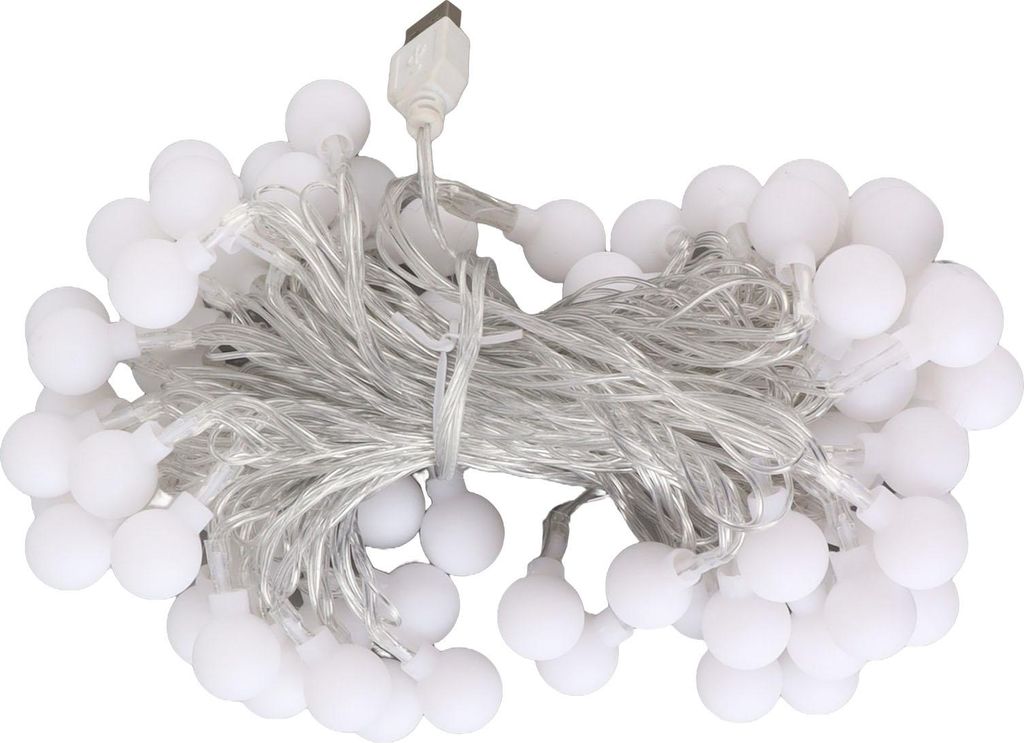 Lichterkette mit warmer Atmosphäre, LED-Feendekoration für Outdoor, Camping, Zelt, Baldachin, Kugel, 1,8 cm Durchmesser