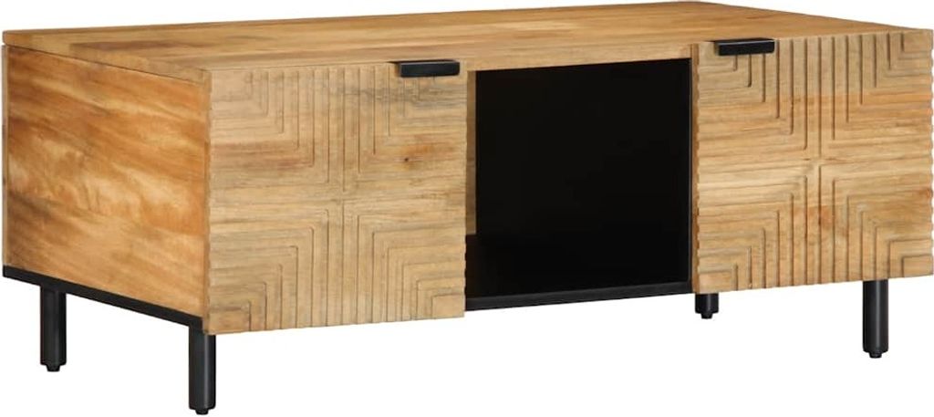 Couchtisch Braun 100x54x40 cm Massivholz Mango