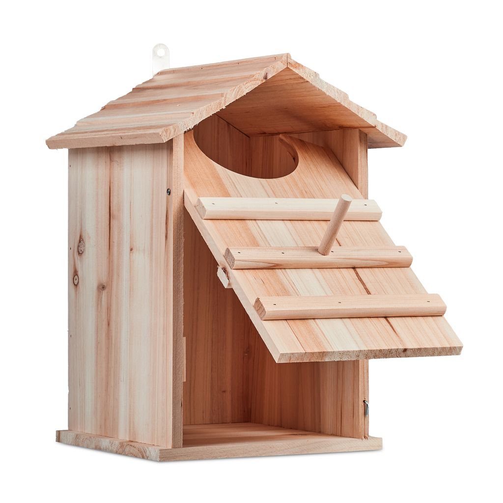 relaxdays Eulen Nistkasten Holz Produktbild 6